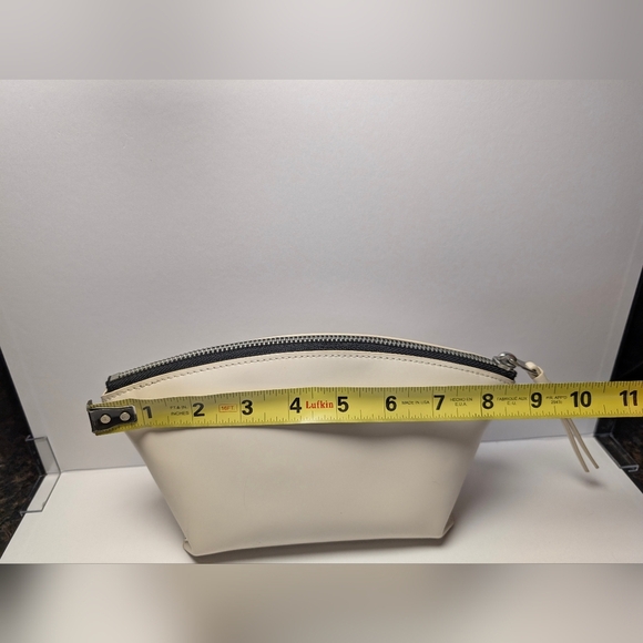 Small White leather AllSaints Anais Pouch Makeup Case (W/ Free Diptyque Samples) - Picture 14 of 14